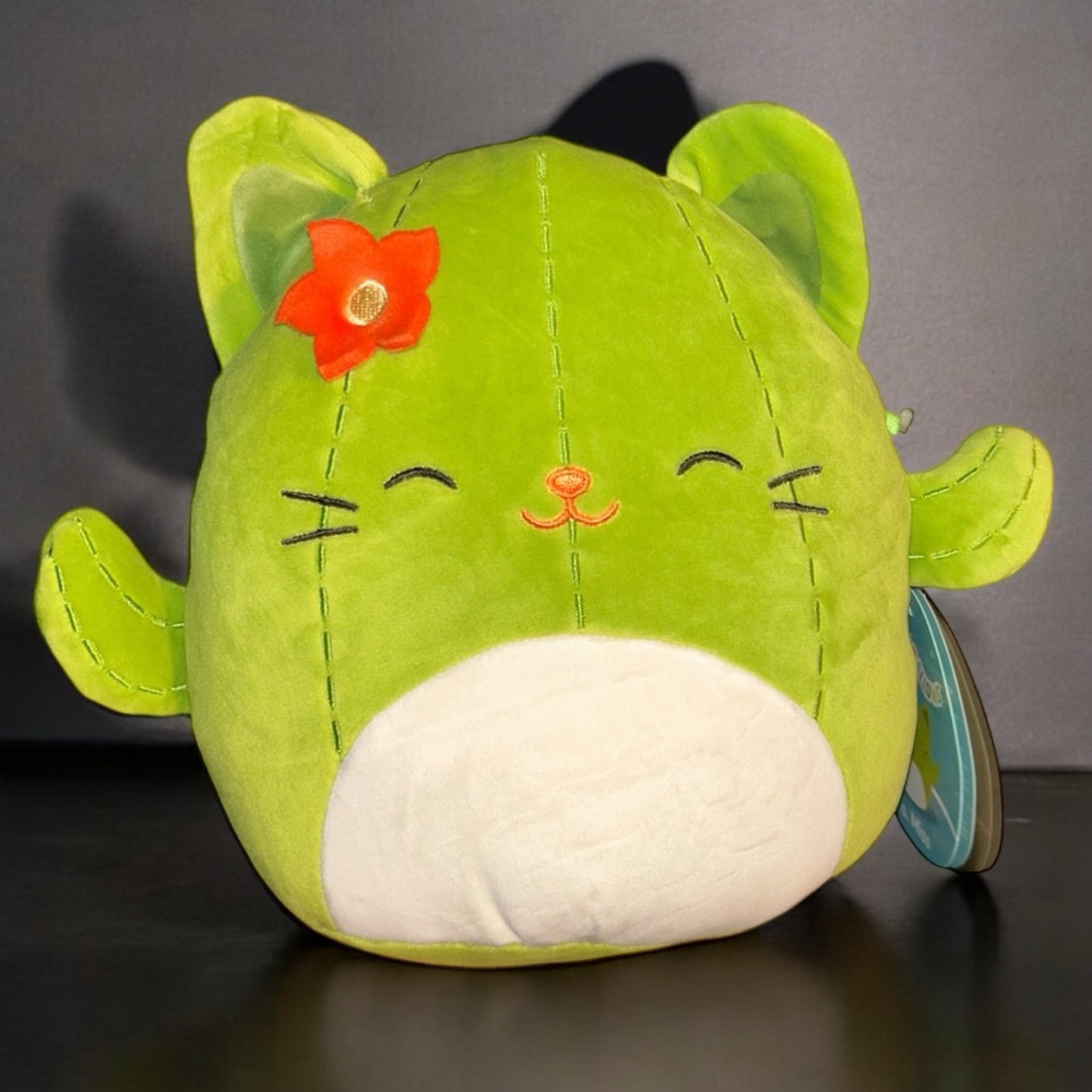 8-inch Ms. Miss Squishmallows Plush Toy, Green Cactus Cat NIP